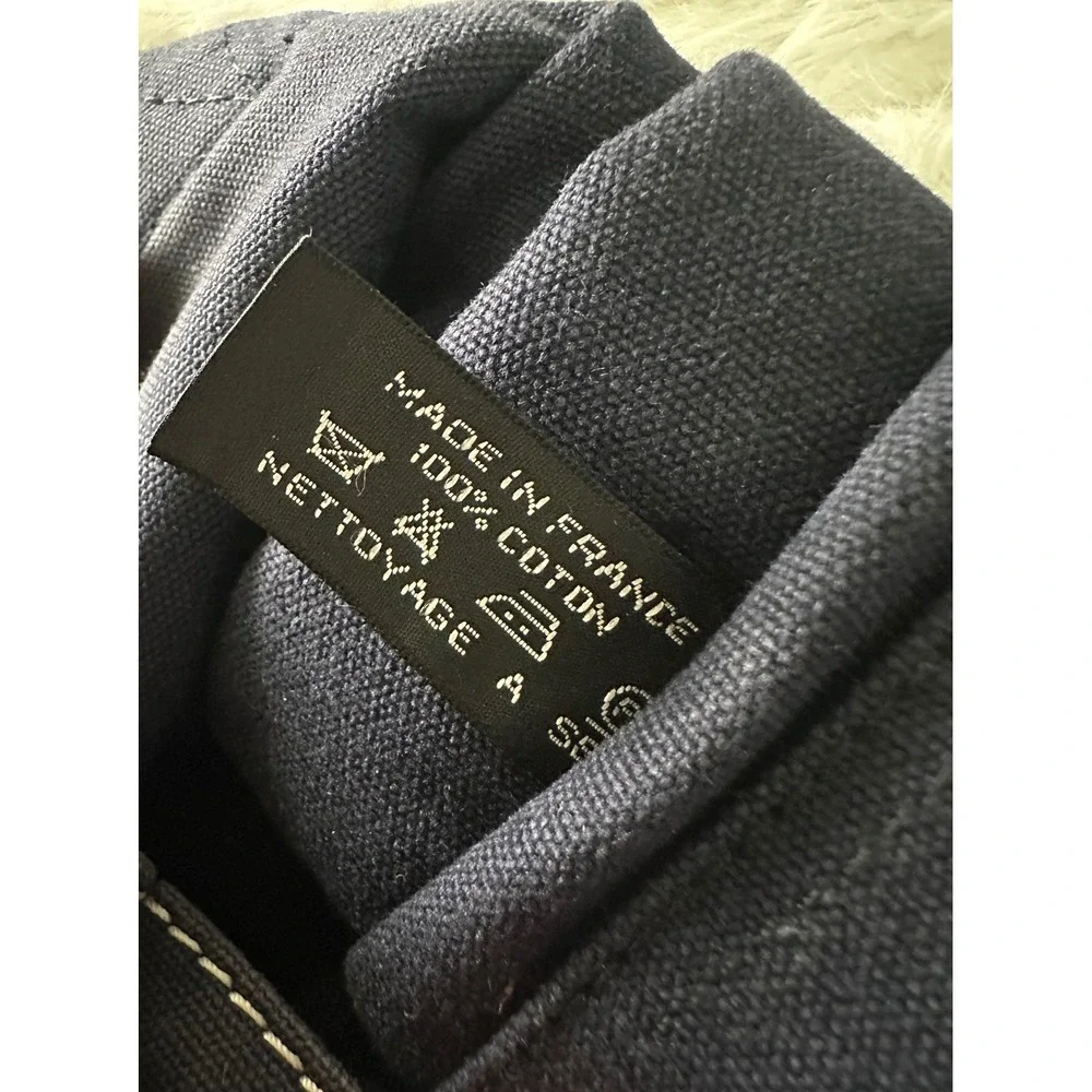 Hermès Deauville PM Canvas Navy Tote Bag Handbag